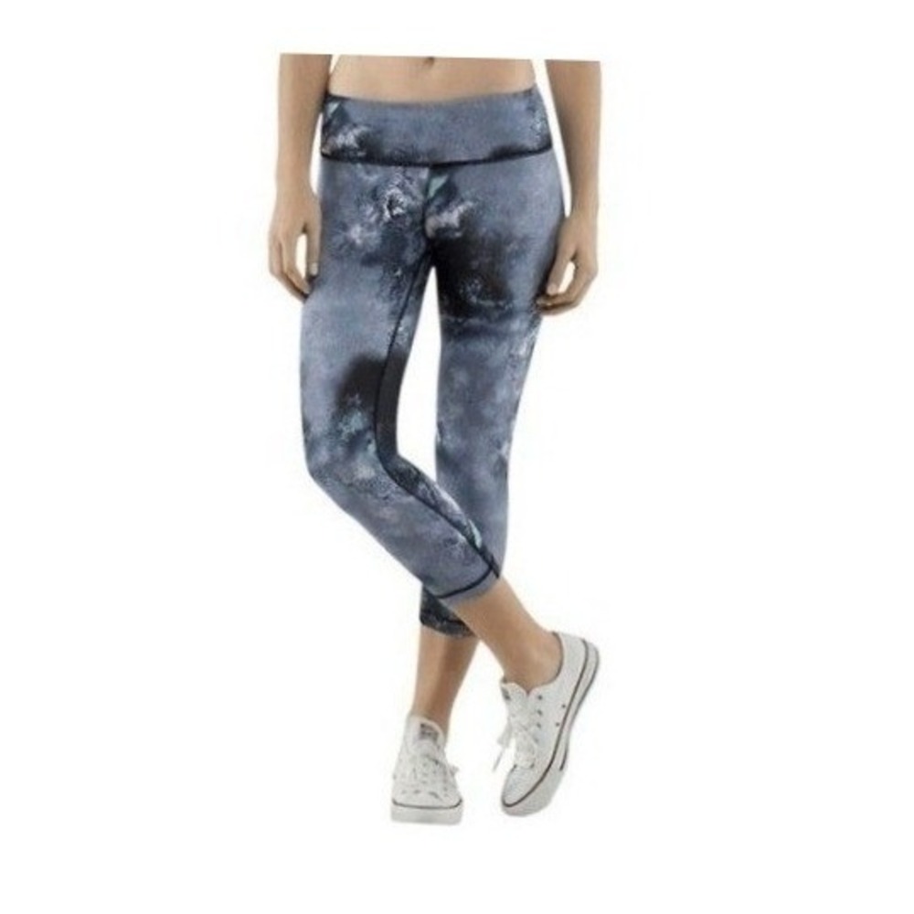 Lululemon Wunder Under Leggins Denim Milky Way Bali Breeze Cropped Pant Athletic